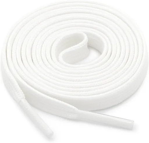 Thin lat Shoe Laces: Athletic Hollow Solid Color Shoelaces or Sneakers 1 Pair