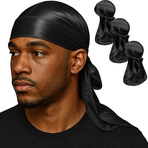 2PCS Wave Caps for Men, Compression Cap over Durags