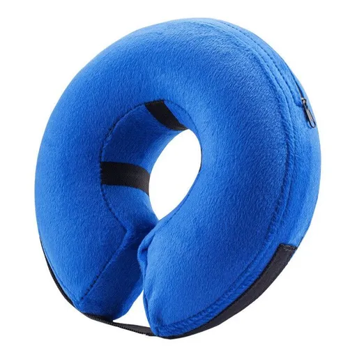 Protective Inflatable Collar for Dogs and Cats - Soft Pet Recovery Collar Does Not Block Vision E-Collar (Large, Blue)