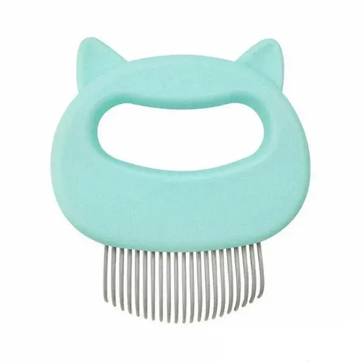Pet Grooming Massage Comb Cat Dog Hair Removal Brush Detangler Massager Tool - Green
