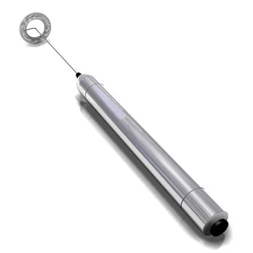 Milk Frother Handheld Electric Milk Foamer Portable Mini Mixer Machine Stainless Steel Touch Handheld Espresso Mixer Battery Operated Frother Coffee Stirrer Maker for Hot Chocolate Coffee