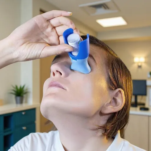 Light Blue and Dark Blue Eye Drop Applicator – Safe & Hygienic Eyedrop Dispenser for Precise Application