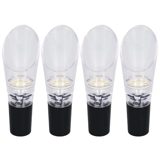4PCS Wine Aerator Pourer PC Eco Friendly Decanter Spout Bar Accessories for Household PartyGold