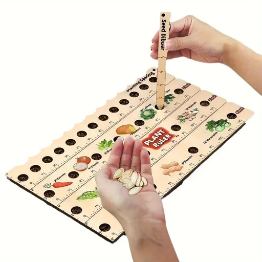 Versatile Wooden Garden Planting Ruler - Perfect for Seedlings & Transplanting, Classic Style, No Power Needed Garden Wooden Multifunctional Planting Ruler