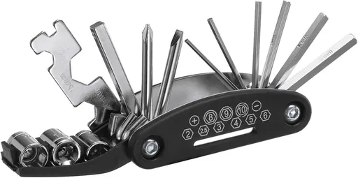 16-in-1 Bicycle Tool - Professional Bicycle Tool Set - Portable Foldable - Multifunctional Cycling Repair Kit - Bicycle Equipment Tools - Ideal for Bicycles / Mountain Bikes / Everyday Cyclist / Cycling Enthusiast