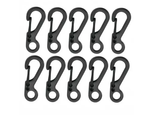 10Pcs Mini Carabiner Clip Metal Spring Snap Hooks Paracord Lanyard Hanging Clips