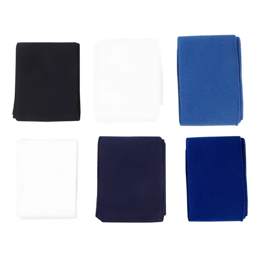 Elastic Knitted Fabric for DIY Clothes, Assorted Colors, Flat and Stretchable, 6Pcs