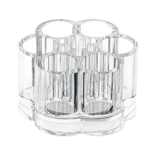 12 Spaces Clear Transparent Acrylic Flower Style Cosmetic and Makeup Brush Holder Stand/Organizer Acrylic Lipstick Holder
