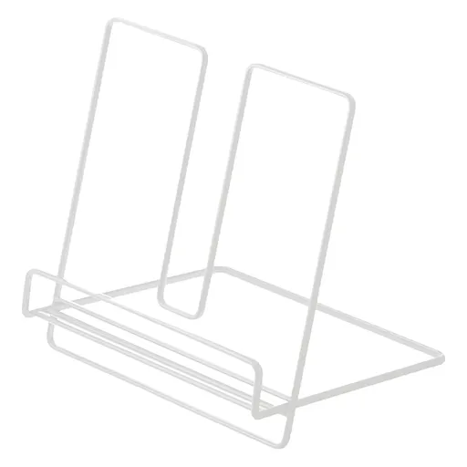 Foldable Iron Display Stand Multifunction Rust Prevention Simple Folding Book Stand for Kids White
