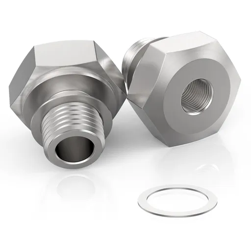 2Pcs Oil Pressure Sensor Adapter | M16x1.5 to 1/8" NPT | LS Swap Sensor Fitting | for LS Series Engines (LS1, LSX, LS3, 4.2L, 4.3L, 4.8L, 5.3L, 6.0L, 6.2L)
