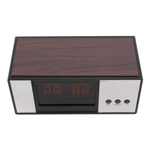 Retro Style Flip Clock Mechanical Auto Page Turning Flip Desk Clock for Home and Office Decoration EU Plug 220V Wooden Color