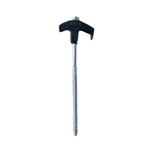 Tent Stakes Heavy Duty, 8 Inch Screw in Tent Stakes, Ground Anchors Screw in, Tent Pegs Camping Stakes, Metal Threaded Tent Spikes 12 pc Black
