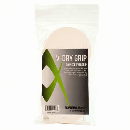 Volkl V-Dry Over Grip Tennis Racquet Bulk - 30 Pack - White