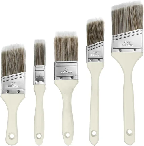 5-Piece Professional Paint Brush Set - Paint brushes - brush set - Paint brushes - Brushes - Paint brushes with wooden handle - Wall paint - Wall paint brushes - Brush - Painting / Painting supplies - for paint, glue and DIY jobs
