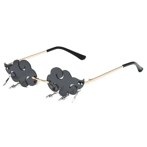 2 pcs Rimless Cloud lightning Sunglasses Women Cloud Sun Glasses Candy Colors Sunglasses Shades Dollger Rimless