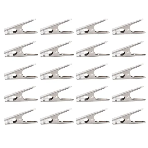 20Pcs Clothes Clips Stainless Steel Clothes Hanging Pins Clamps Home Laundry Underwear Pegs
