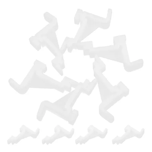 10Pcs Practical Refrigerator Shelf Support Clips White Plastic Durable