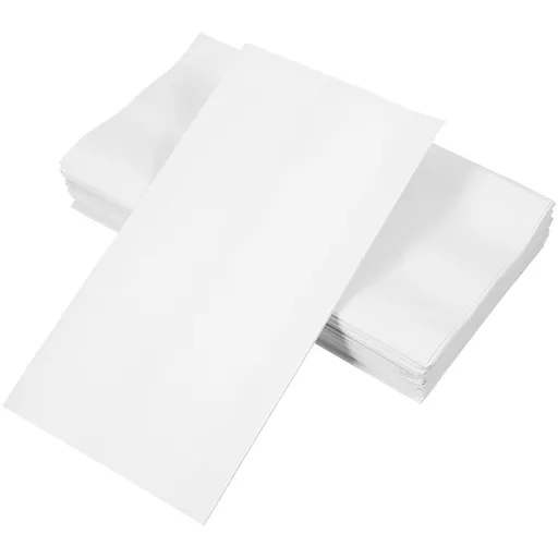 100pcs Disposable Auto Trash Bags White Paper Car Garbage Bags for Travel and Train Use