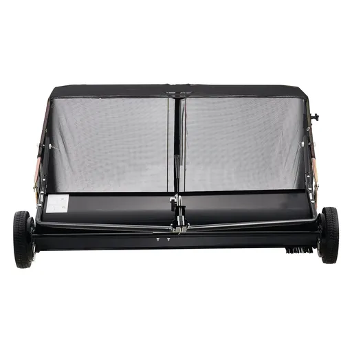 26.7 cm Tow Behind Lawn Sweeper, 26 cu.ft. Large Yard Sweeper, Adjustable Sweeping Height, Heavy Duty Leaf & Grass Collector with Dumping Rope, Pull Behind Sweepers for Debris Grass Clippings