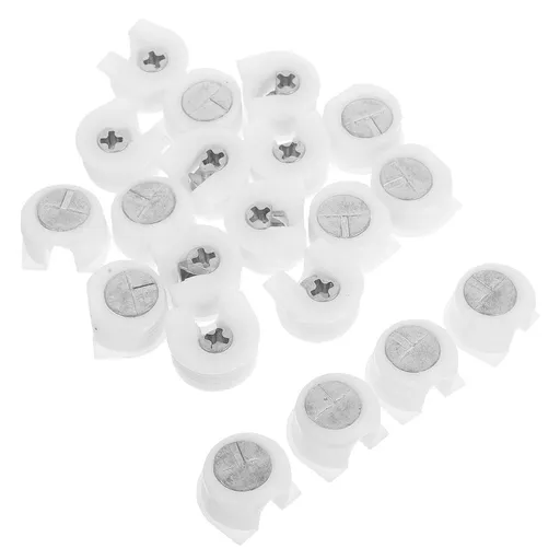 20-Piece Cam Lock and Invisible Divider Peg Set for Secure Furniture, Shelf, and Cabinet Assembly Fastening