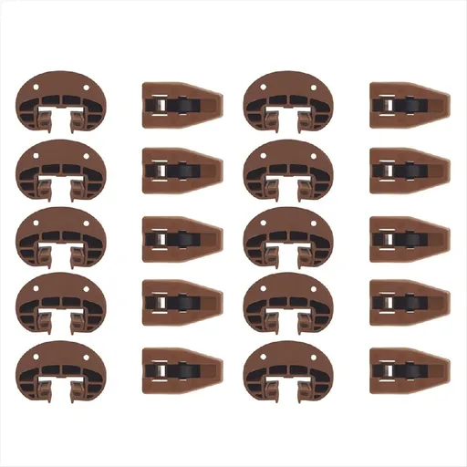 Drawer Slides Guides Plastic 10Pairs with Roller Undermount Stopper for Dresser Replacement Parts