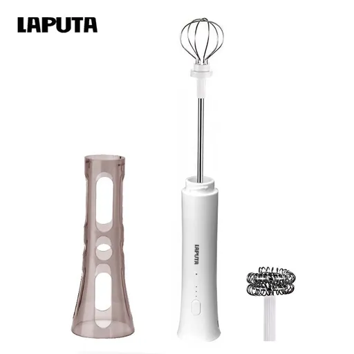 Handheld Milk Frother Rechargeable Electric 3 Speed Portable Coffee Whisk with Protective Storage Cover