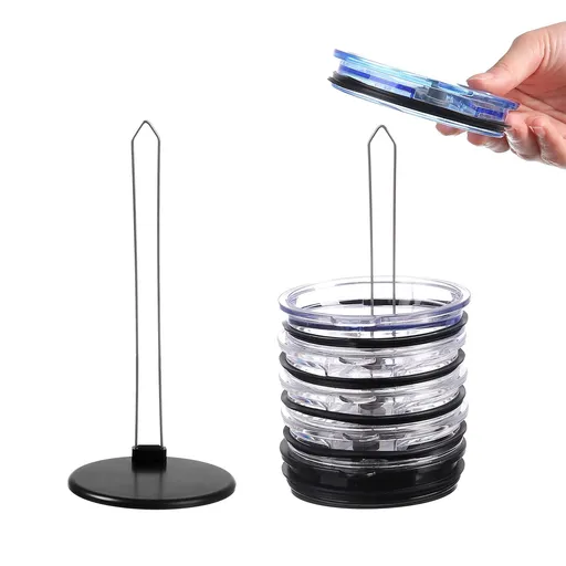 Tumbler Lid Organizer Space Saving Water Bottle Lid Rack Holder Slim Vertical Storage for Up to 10 Lids Clutter Free Kitchen