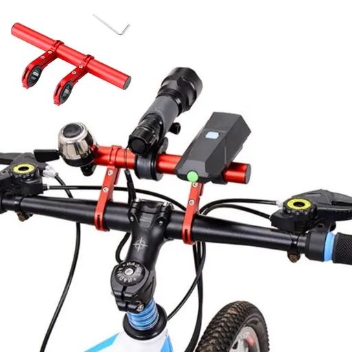 20cm Aluminum Alloy Bicycle Handlebar Extender Mount for Bike Accessories Red