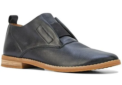 HUSH PUPPIES Women's Annerly Clever Flats Shoes Soft Leather Business Heels - Black