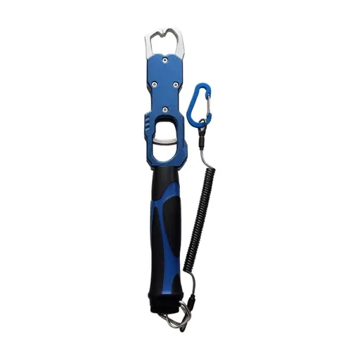 Fish Lip Grabber Tool with Integrated Measuring Scale Heavy Duty Strong Grip Non-Slip Handle Portable Lightweight Design for Saltwater and Freshwater Recreational Fishing
