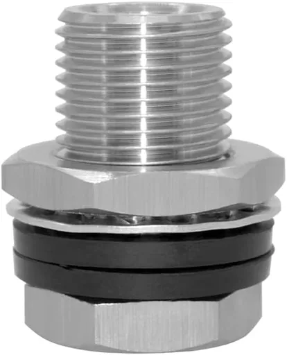 Stainless 1/8" NPT Female Bulkhead Coupler Thru-bulk Pipe Fitting (Full Female Thread)