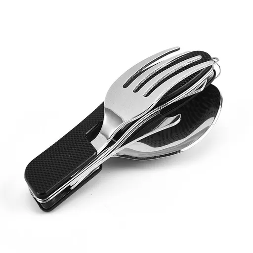 Outdoor Camping Multi-purpose Dinning Knife, Stainless Steel Detachable Dinning Spoon, Camping Combination Tableware