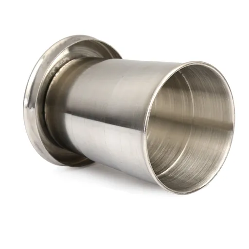 School SuppliesMedium Stainless Steel Telescopic Cup 02356, Emergency Steel Telescopic Shot Cup Glass Travel Collapsible Pocket Kitchen，Dining and Bar Silver