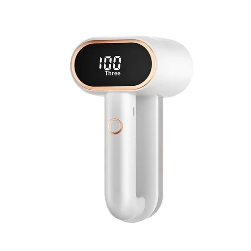 Fabric Shaver Dual Head 8-Leaf Blades Rechargeable White