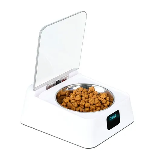 Automatic Pet Feeder, Cat Food Dispenser with Infrared Sensor and Removable Bowl, Smart Pet Feeder for Cats, Rabbits & Small Dogs