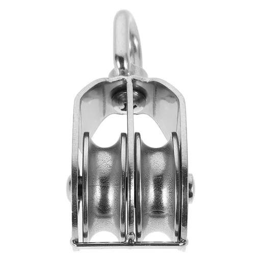 1-Pack Block and Tackle Pulley System for Heavy Duty Lifting, 4.72 x 2.16 x 1.77 Inches, and Efficient