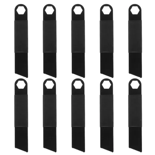 10Pcs Outdoor Fire Starter Scrapers Black Steel Flint Tool for Camping and Survival