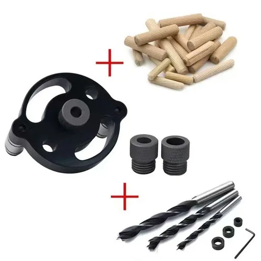 Vertical Self Centering Dowel Jig Kit, Portable Great Convenience Pocket Hole Jig, Aluminium Alloy Material Punch Guide