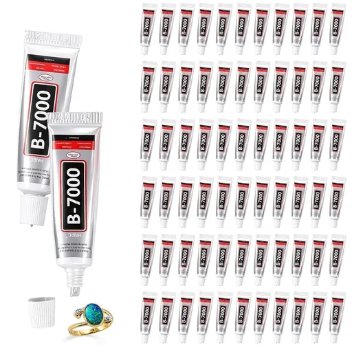 60 Pcs Glue 3Ml with Precision Tip,Clear Craft Glues Adhesive for Jewelry Rhinestone,Bedazzle Glue for Nail,Cell Phone&Shoe Repair,Glue