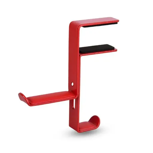 Metal Earphone Headset Desks Display Stand Hanger Holder Headphone Bracket Hook - Red