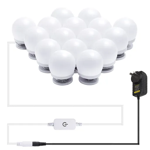 Hollywood Mirror Lights Makeup Vanity Lights, LED Vanity Mirror Lights Kit for Dressing Table, Dimmable and Adapter Plug in, Mirror Not Included (16 Bulbs Natural White)