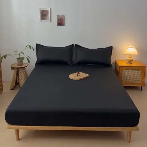 Yuan sheng Cotton Mattress Cover Fitted Style Black 150*190cm standard