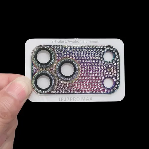 Yixi Camera Lens Protector iPhone 17Pro Frosted HD Full diamond armor lens film [colorful] iphone 16