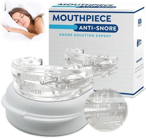 Orthodontic mouthguard for snoring and teeth grinding, comfortable night sleep aid, white