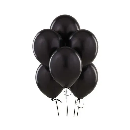 Latex Balloons 10 Inch for Birthday Party Wedding Event Decoration 10PCS Set - Black