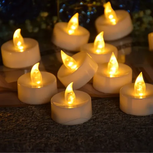 LED Electronic Candle 12 Pack Remote Control Always Bright Warm white light-frosted head