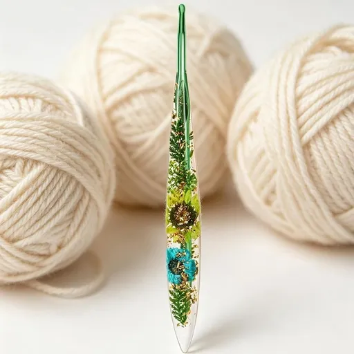 4Mm Metal Crochet Hooks,Ergonomic Floral Grip Knitting Needle,Smooth Crochet Hook Set for Blankets Scarves Dolls Yarn Crafts