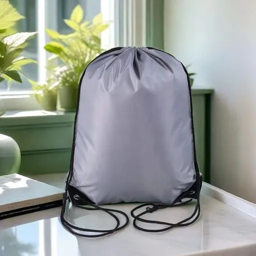 Polyester Drawstring Sports Backpack Gym Basketball Sack Bag