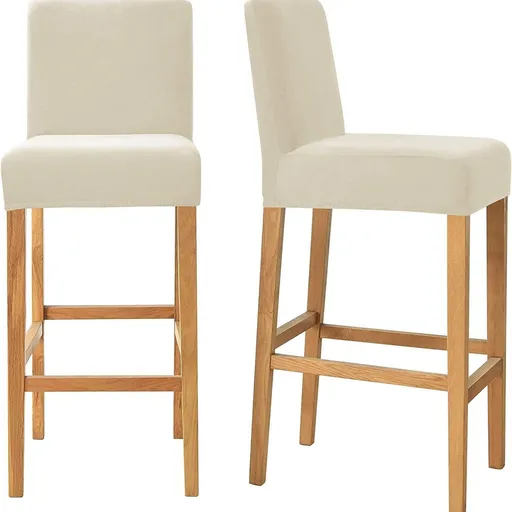 Chair Covers for Pub Chairs,Counter Stool Slipcovers, Stretch Bar Stool Chair Covers Pack of 2 (Off White)Only chair covers