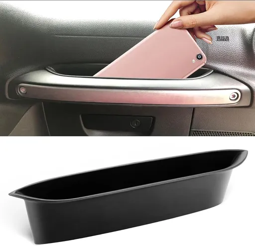 Passenger Storage Tray Organizer Grab Handle Box Compatible with 2011-2017 Jeep Wrangler JK JKU, Accessories, Car Interior Black -